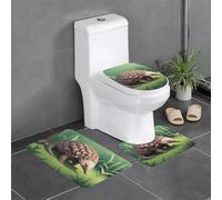 Lot de 3 tapis de salle de bain antidérapants pour toilettes, meuble-lavabo et couvercle de couvercle, 61 x 40,6 cm YYHWHJDE Pangolin sur l'herbe