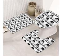 Lot de 3 tapis de salle de bain ultra doux, antidérapant et absorbant, tapis de bain « Happy Fathers Day to the Best Dad », tapis de salle de bain, baignoire, douche