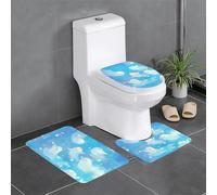 Lot de 3 tapis de sol antidérapants en flanelle, 61 x 40,6 cm, impression WHJSHOP Ghost Dance, épais et absorbant, pour salle de bain et WC