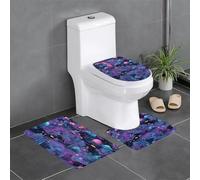 Lot de 3 tapis de sol antidérapants en flanelle, 61 x 40,6 cm, imprimés HJFCZH Fantasy Paradise Space épais et absorbants, pour salle de bain et WC
