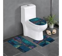 Lot de 3 tapis de sol antidérapants en flanelle, 61 x 40,6 cm, WHJSSF sièges vides sur le dernier train, épais et absorbant, pour salle de bain et toilettes