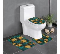 Lot de 3 tapis de sol antidérapants en flanelle, épais et absorbants, pour salle de bain et toilettes, motif HJFCZH The Silent Monkey, 61 x 40,6 cm
