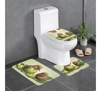 Lot de 3 tapis de sol antidérapants en flanelle, épais et absorbants, pour salle de bain et toilettes, motif HJFCZH kiwi, 61 x 40,6 cm, motif oiseau kiwi