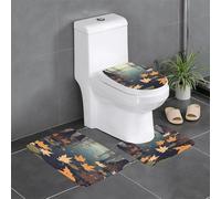 Lot de 3 tapis de sol antidérapants en flanelle, image YYHWHJDE Dead Leaves On The Swamp, épais et absorbants, pour salle de bain et toilettes, 61 x 40,6 cm