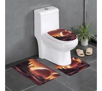 Lot de 3 tapis de sol antidérapants en flanelle, motif YYHWHJDE Alien Planet, épais et absorbant, pour salle de bain et toilettes, 61 x 40,6 cm