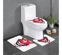 Lot de 3 tapis de sol antidérapants HYTTER Devil's Smile - Tapis de sol de toilette en forme de U, fermement fixé, absorbant et durable, épais et confortable