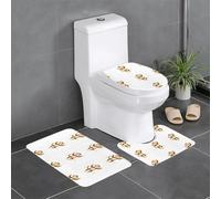 Lot de 3 tapis de sol antidérapants MJHKXLJ Little Monkey on The Swing Imprimés Tapis de sol de toilette en forme de U, fermement fixé, absorbant et durable, épais et confortable