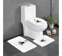 Lot de 3 tapis de sol antidérapants pour salle de bain WHJSSF Ballet Performer - Tapis ovale et rectangulaire pour toilettes, coiffeuse et toilettes 61 x 40,6 cm
