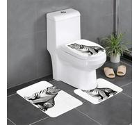 Lot de 3 tapis de sol antidérapants WHJSHOP King of The Forest - Tapis de sol de toilette en forme de U, fermement fixé, absorbant et durable, épais et confortable