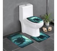 Lot de 3 tapis de sol antidérapants YYHWHJDE Minotaure imprimés en forme de U, fermement fixé, absorbant et durable, épais et confortable