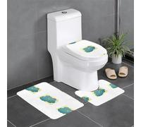 Lot de 3 tapis de sol antidérapants YYHWHJDE Scenery Along The Way Imprime Tapis de sol de toilette en forme de U, fermement fixé, absorbant et durable, épais et confortable