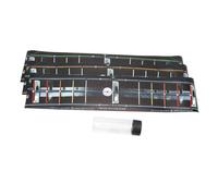 Lot de 3 tapis d'entraînement de putting en PU de qualité supérieure, guide de mise en place, tapis d'alignement de piste pour la pratique du golf en intérieur et en extérieur,