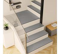 Lot de 3 tapis d'escalier antidérapants rembourrés pour la sécurité et la décoration, 30 x 80 cm, tapis antidérapant pour marches