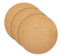 Lot de 3 tapis ronds en liège pour plantes, dessous de verre pour décoration d'intérieur (30,5 cm)