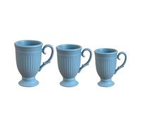 Lot de 3 tasses à café miniatures miniatures - Design français antique - Meubles pour maison de poupée, cuisine, présentation de scène peinte à la main