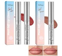 Lot de 3 teints à lèvres, peel off, sûr et hydratant, résistant à l'eau et à la transpiration, maquillage longue durée, facile à utiliser (bordeaux, marron clair)