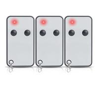 Lot de 3 Télécommande garage et portail 2 canaux 433,92 MHz avec fonction copie, compatible Télécommande 433 MHz et telecommande E80 TX52R