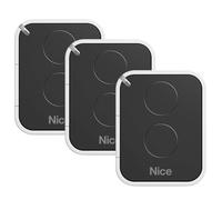 Lot de 3 Télécommande NiceEra ON2E/Code de roulement/Transmetteur de porte et de garage/2 canaux/Compatible avec Nice Motorisation