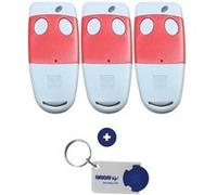 Lot de 3 télécommandes S 486 QZ/2 - 868,30Mhz + 1 Porte-clés DOMOBIP