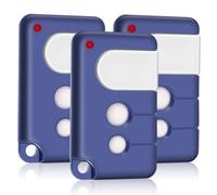 Lot de 3 télécommandes de rechange pour porte de garage Chamberlain MotorLift 84335EML, 84333E, 84333EML, 433,92 MHz, compatible avec ML500, ML700, émetteur manuel de garage à 2 canaux (bleu)