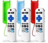 Lot de 3 télécommandes de rechange uniquement pour TV Roku avec coque de protection en silicone souple (phosphorescent), télécommande universelle pour TCL/Onn/Hisense/Element/Sharp/Philips Roku Smart