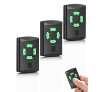 Lot de 3 télécommandes pour émetteur portatif Hörmann 26,975 MHz, HSE2, HSM2, HSM4, HS2/4/1, bouton vert, 4 canaux, télécommande d'ouverture de porte de garage pour HSP4-C, HSD2-A, HSD2-C (3 pièces)