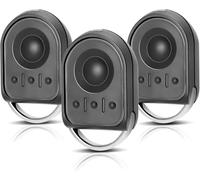 Lot de 3 télécommandes pour porte de garage - 433,42 MHz - Compatible avec 1841064,4 canaux - Noir