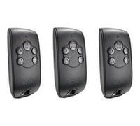 Lot de 3 Télécommandes SOMFY KEYTIS 4 RTS - 4 canaux 433,42 MHz + 1 porte-clés Domobip Noir G
