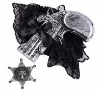 Lot de 3 tenues de cowgirl pour femme, costume de cowgirl, kit de costume de cowboy occidental, jarretière avec pistolet, étoile de shérif, kit de costume de cowboy western pour femme, gilet sauvage