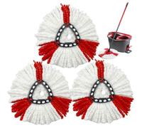 Lot de 3 Tête de Balai Serpillère 2 en 1 en Microfibre Serpillère pour Vileda & O-Cedar tête de balai à poussière de rechange
