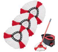 Lot de 3 têtes de balai compatibles, têtes de rechange en microfibre pour Vileda Turbo Set, accessoires pour essuie-sol