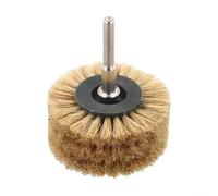 Lot de 3 têtes de brosse de polissage de 60 mm avec crinière de cochon et filament pour meuleuse rotative, crin de cheval pour nettoyage du bois, du jade et du métal (6)