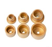 Lot de 3 têtes de matrice de soudure PPR - Embouts métalliques antiadhésifs pour scellage de plomberie - Têtes de chauffage en aluminium à haute teneur en carbone - 20/25/32 mm - Doré