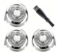Lot de 3 têtes de rasage HQ9 compatibles avec les têtes de rechange Tête de rasage de rechange HQ9 pour rasoir SpeedXL, séries HQ9070, 8140XL, HQ9080, HQ8240, PT920. (Argent, HQ9)