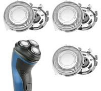 Lot de 3 têtes de rasoir de rechange pour Philips Series 1000/2000/3000 Lames auto-affûtantes en acier inoxydable compatibles avec Phillips Series AT8xx/AT7xx/PT7xx