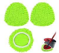 Lot de 3 têtes de rechange compatibles avec le système de réservoir Vileda 1, tête de balai de rechange en microfibre chenille, lavable et réutilisable pour le nettoyage du sol