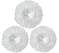 Lot de 3 têtes de Rechange pour Balai Magique Rotatif à 360°, recharges de serpillère en Microfibre, Forme Ronde, Taille Universelle Standard