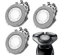 Lot de 3 têtes de rechange pour rasoir électrique Philips 1000 200 3000 5000 en acier inoxydable compatibles avec Phillips Series AT8xx/AT7xx/PT7xx