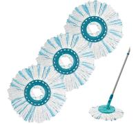 Lot de 3 têtes de serpillère de rechange compatibles avec Leifheit Clean Twist Mop Ergo pour serpillère en microfibre de rechange