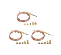 Lot de 3 thermocouples universels pour cuisinière à gaz avec 15 écrous, adaptateur de remplacement pour