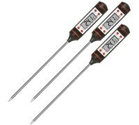 Lot de 3 thermomètres de cuisine électroniques GreenBlue GB178 avec sonde longue 15 cm plage -50°C à +300°C affichage LCD précision ±1°C idéal viande gâteaux sauces lait soupes
