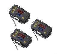 Lot de 3 thermostats numériques W3230 avec limites de température réglables pour un refroidissement et un chauffage sûrs (24 V)