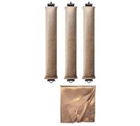 Lot de 3 tiges à friser sans chaleur, avec foulard en satin de soie, tiges à friser douces pour tous les types de cheveux (kaki)