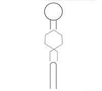 Lot de 3 tiges de support en fer forgé pour jardinage vertical et mise en valeur des plantes