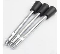 Lot de 3 tiges de travail de 210 mm pour perceuse d'établi et fraiseuse - Barre de poignée en acier au carbone avec filetage M12, compatible avec les accessoires de tour, noir et argenté