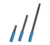 Lot de 3 tiges d'extension pour tournevis avec tige hexagonale de 6,35 mm, porte-embout à changement rapide pour perceuse électrique et outils pneumatiques, acier au chrome-vanadium, 60 mm, 100 mm