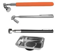 Lot de 3 tiges magnétiques télescopiques, 1,5 LB, 3,5 LB, 5 LB, en acier inoxydable, outil magnétique télescopique, force de charge, pince magnétique flexible, aimant à tige puissant jusqu'à 63 cm