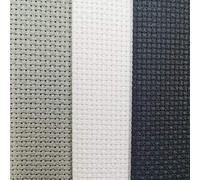 Lot de 3 toiles Aida en coton pour point de croix - 30,5 x 45,7 cm (blanc + gris + noir)