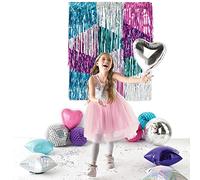 Lot de 3 Toiles de Fond décoratives à Franges Scintillantes | 30,5 cm x 1,2 m | Multicolore