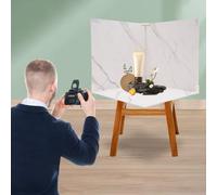 Lot de 3 toiles de fond pour photographie, fond marbré et blanc, pour les séances de bureau ou la vidéographie, les photographes et les blogueurs, 60 x 60 cm